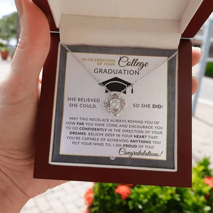 Necklaces ShineOn Fulfillment College Graduation Gift For Her Beautiful Womens Pendant Necklace Heartfelt College Graduation Message 2024 College Graduate