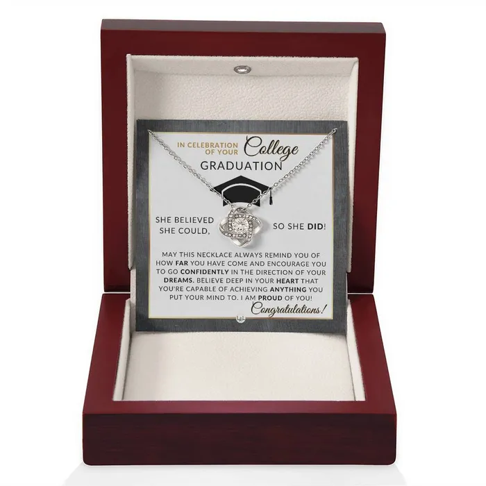 Necklaces ShineOn Fulfillment College Graduation Gift For Her Beautiful Womens Pendant Necklace Heartfelt College Graduation Message 2024 College Graduate