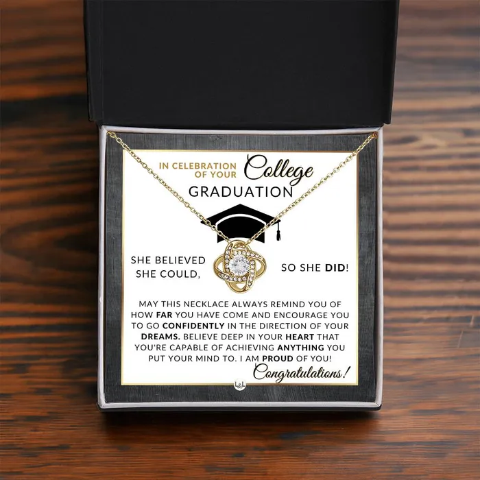 Necklaces ShineOn Fulfillment College Graduation Gift For Her Beautiful Womens Pendant Necklace Heartfelt College Graduation Message 2024 College Graduate