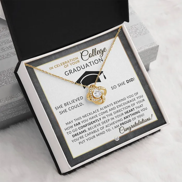 Necklaces ShineOn Fulfillment College Graduation Gift For Her Beautiful Womens Pendant Necklace Heartfelt College Graduation Message 2024 College Graduate
