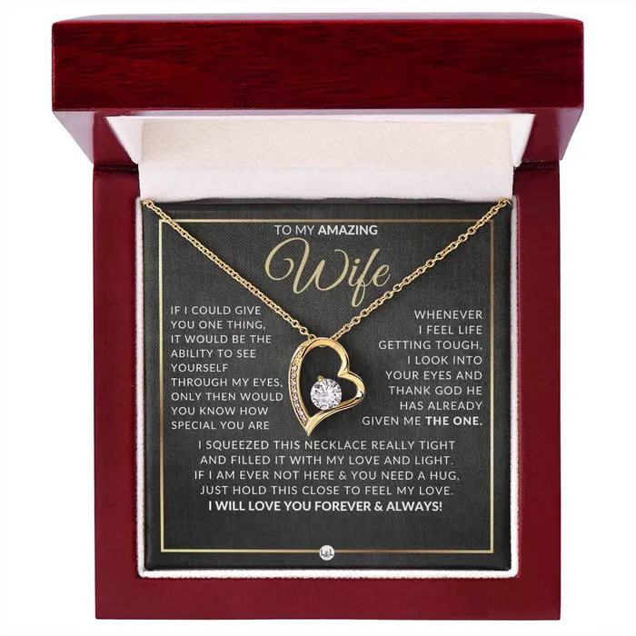 Necklaces ShineOn Fulfillment Gift Idea For Wife Who Has Everything Open Heart Pendant Necklace Sentimental and Romantic Christmas Valentines Day Birthday or Anniversary Present