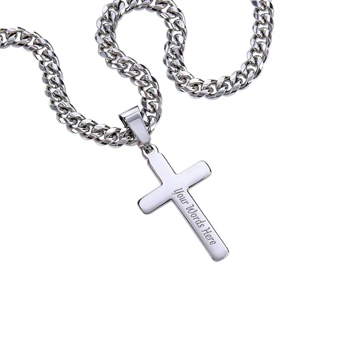 Necklaces ShineOn Fulfillment Grandson Gift James 119 Christian Encouragement Christian Cross Pendant on Mens Chain Necklace Great for Christmas His Birthday Baptism or Confirmation