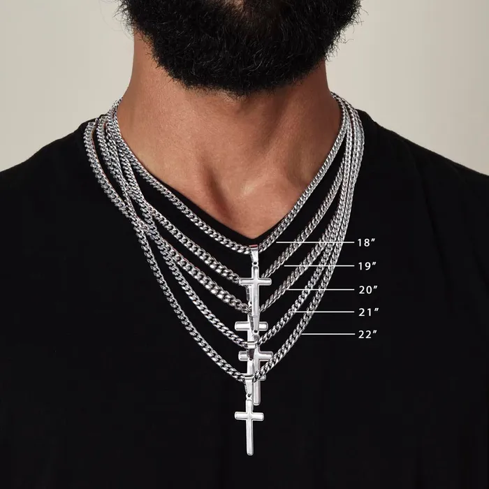 Necklaces ShineOn Fulfillment Grandson Gift James 119 Christian Encouragement Christian Cross Pendant on Mens Chain Necklace Great for Christmas His Birthday Baptism or Confirmation