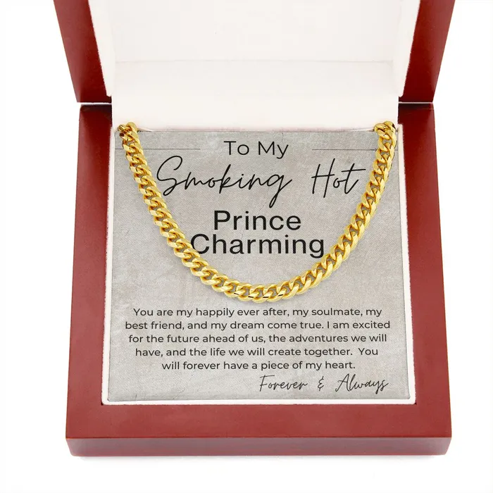 Necklaces ShineOn Fulfillment I Am Excited You Are My Happily Ever After Gift for Him Linked Chain Necklace