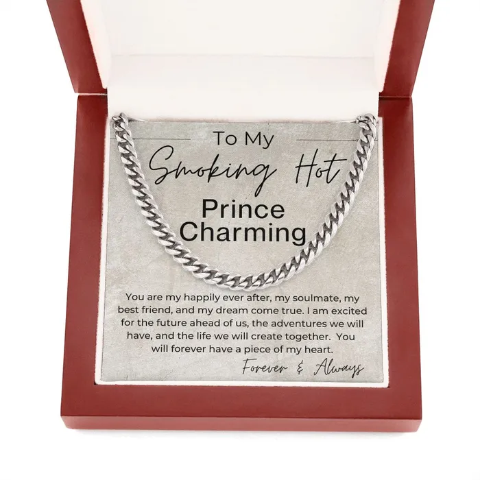 Necklaces ShineOn Fulfillment I Am Excited You Are My Happily Ever After Gift for Him Linked Chain Necklace