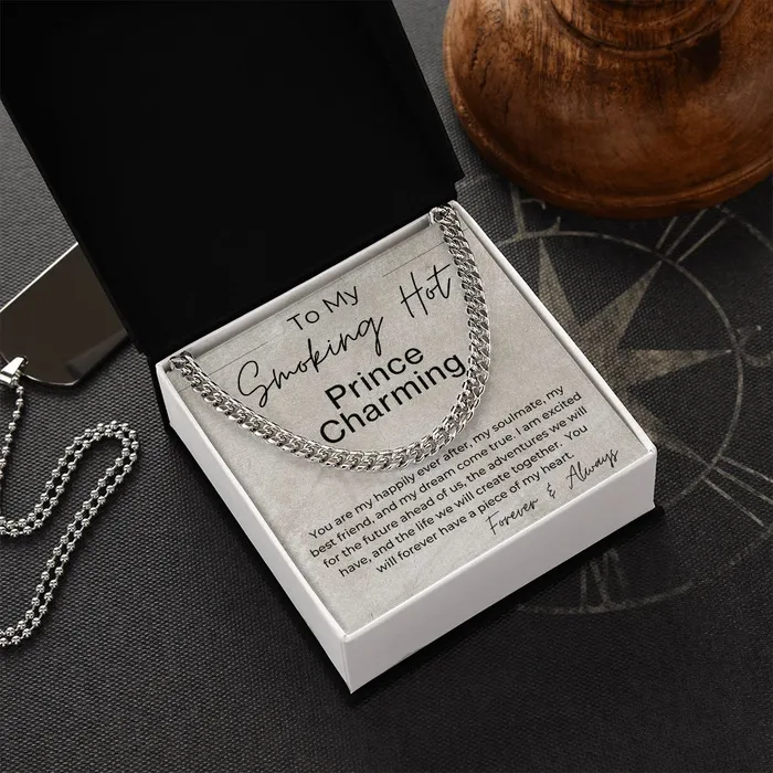 Necklaces ShineOn Fulfillment I Am Excited You Are My Happily Ever After Gift for Him Linked Chain Necklace