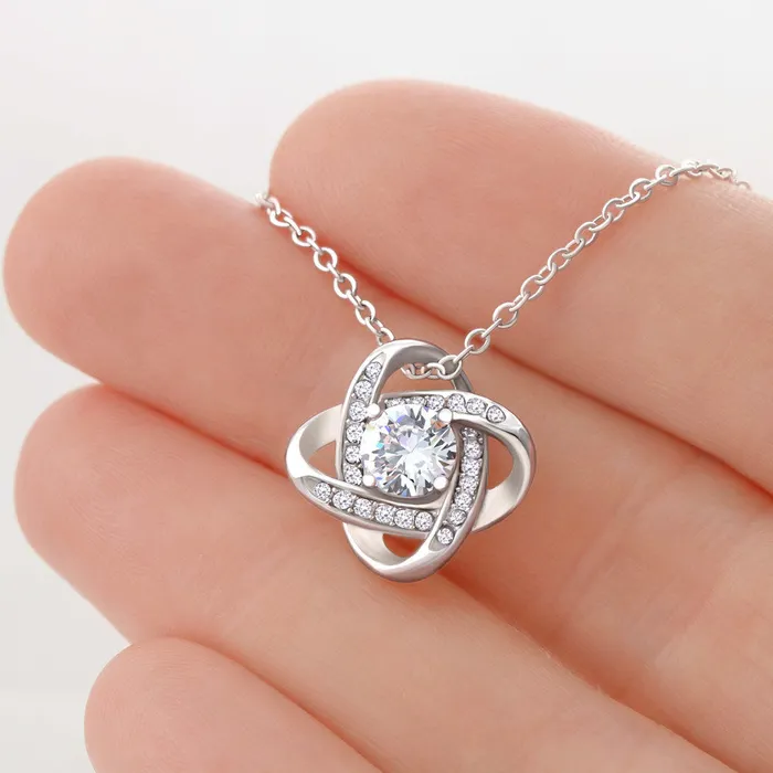 Necklaces ShineOn Fulfillment To Favorite Pickleball Player Stay Out of the Kitchen Knot Pendant Necklace The Perfect Pickleball Gift