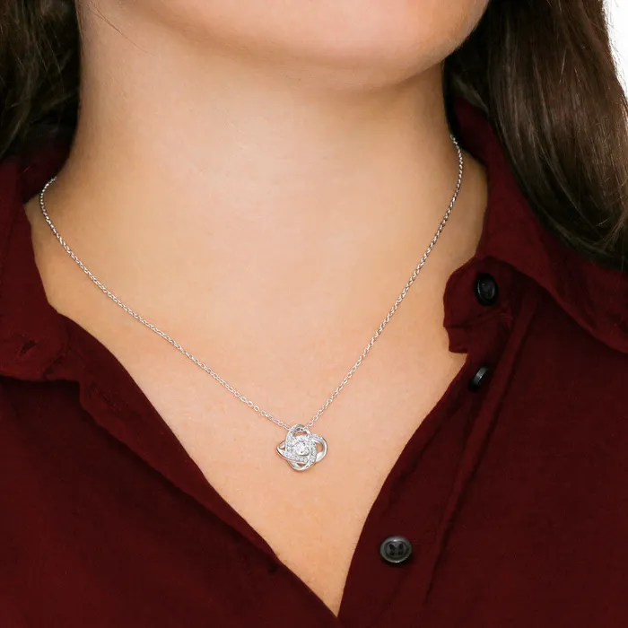 Necklaces ShineOn Fulfillment To Favorite Pickleball Player Stay Out of the Kitchen Knot Pendant Necklace The Perfect Pickleball Gift