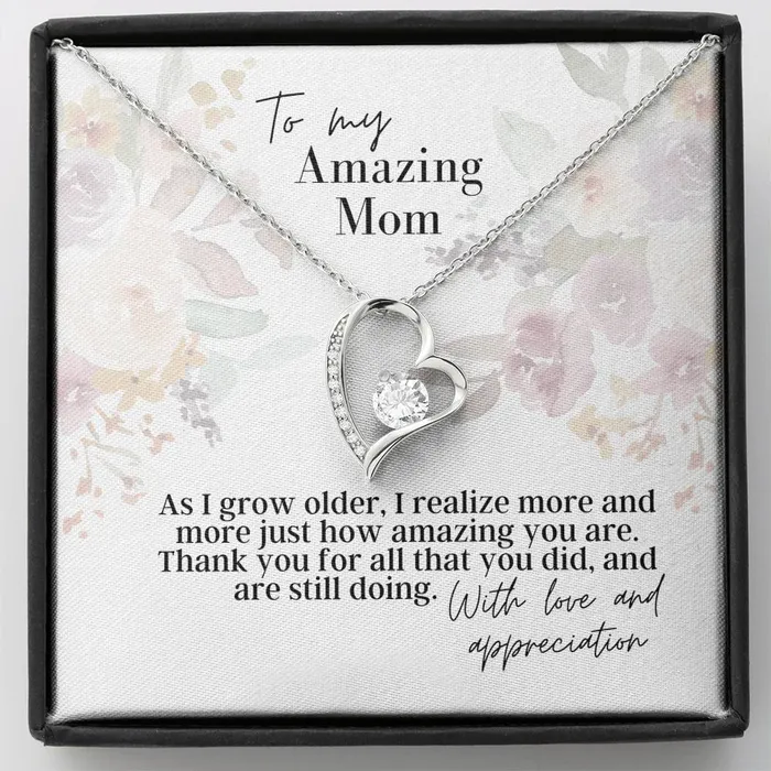Necklaces ShineOn Fulfillment To My Amazing Mom Forever Love Pendant Necklace Necklaces ShineOn Fulfillment To My Amazing Mom Forever Love Pendant Necklace