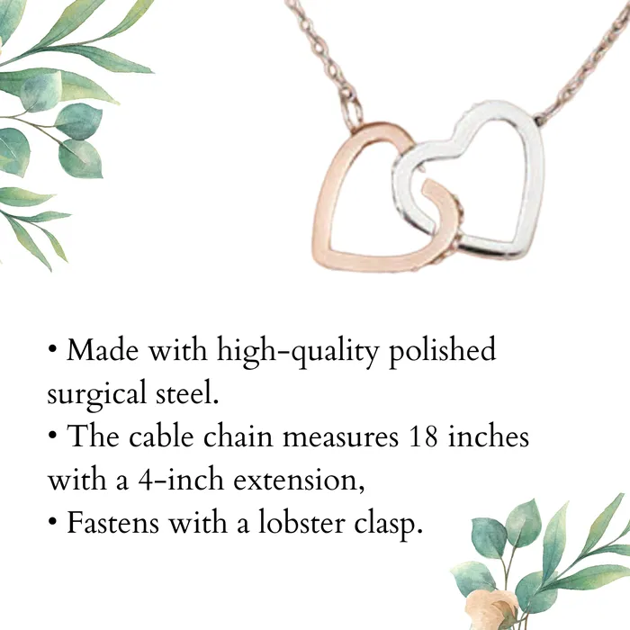 Necklaces ShineOn Fulfillment To My Dear Daughter In Law Interlocking Hearts Pendant Necklace