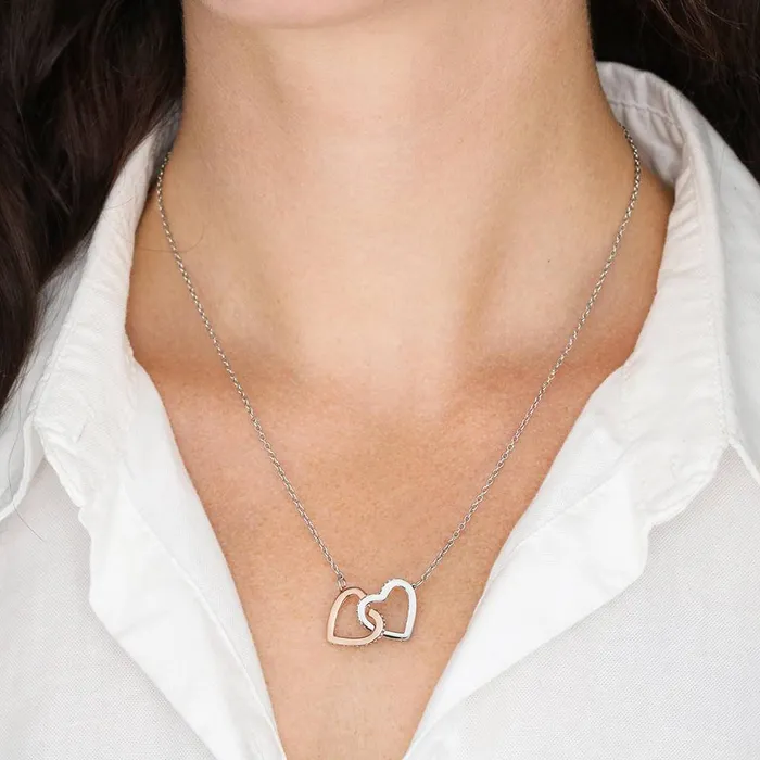 Necklaces ShineOn Fulfillment To My Dear Daughter In Law Interlocking Hearts Pendant Necklace