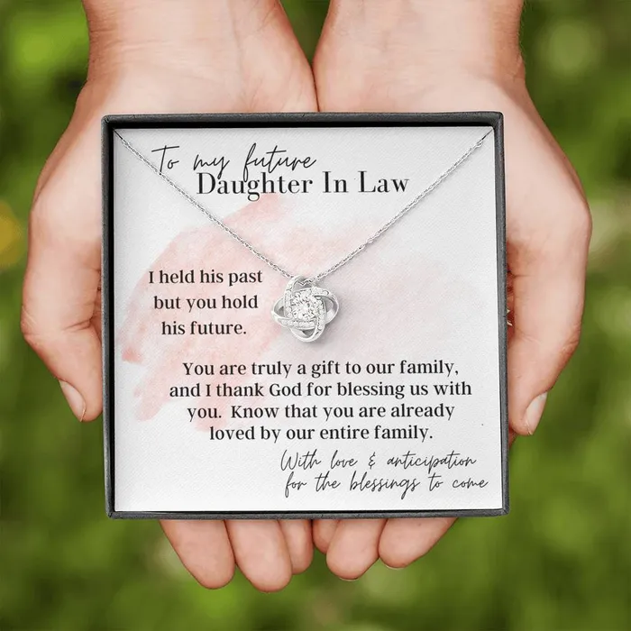 Necklaces ShineOn Fulfillment To My Future Daughter In Law Love Knot Pendant Necklace
