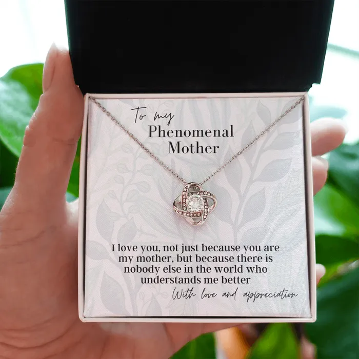 Necklaces ShineOn Fulfillment To My Phenomenal Mother Love Knot Pendant Necklace The Perfect Gift for Your Mother