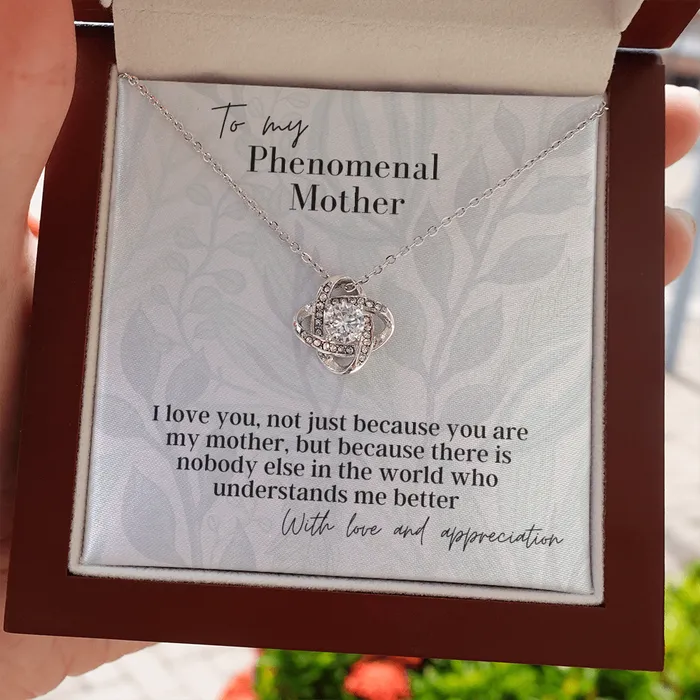Necklaces ShineOn Fulfillment To My Phenomenal Mother Love Knot Pendant Necklace The Perfect Gift for Your Mother