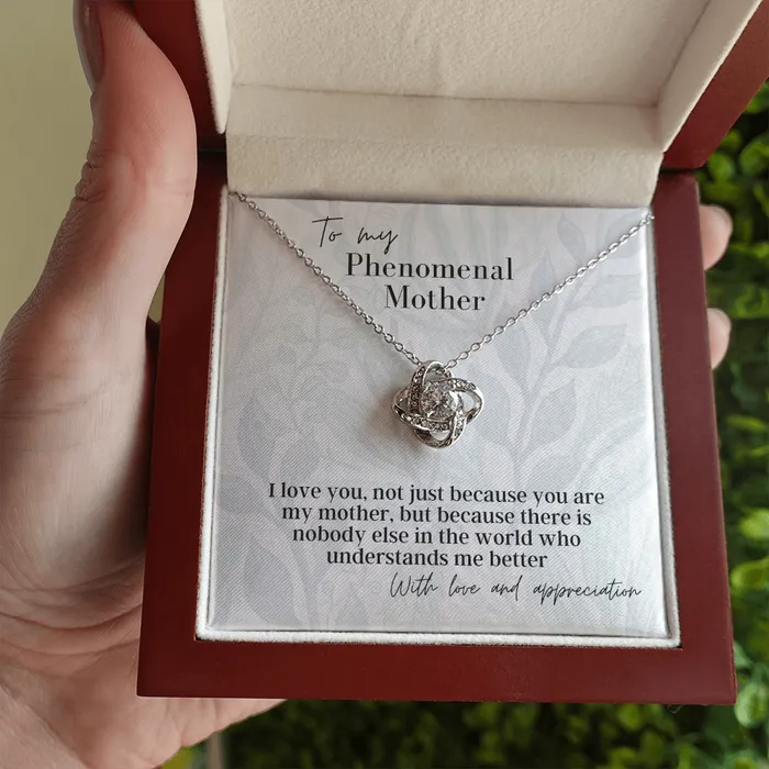 Necklaces ShineOn Fulfillment To My Phenomenal Mother Love Knot Pendant Necklace The Perfect Gift for Your Mother