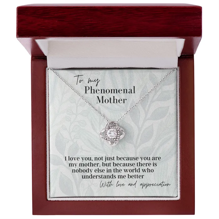 Necklaces ShineOn Fulfillment To My Phenomenal Mother Love Knot Pendant Necklace The Perfect Gift for Your Mother