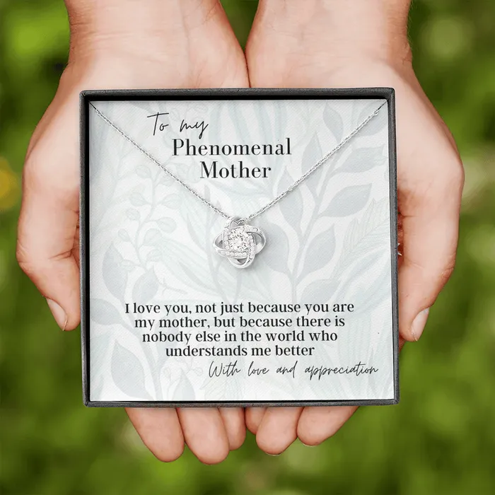 Necklaces ShineOn Fulfillment To My Phenomenal Mother Love Knot Pendant Necklace The Perfect Gift for Your Mother
