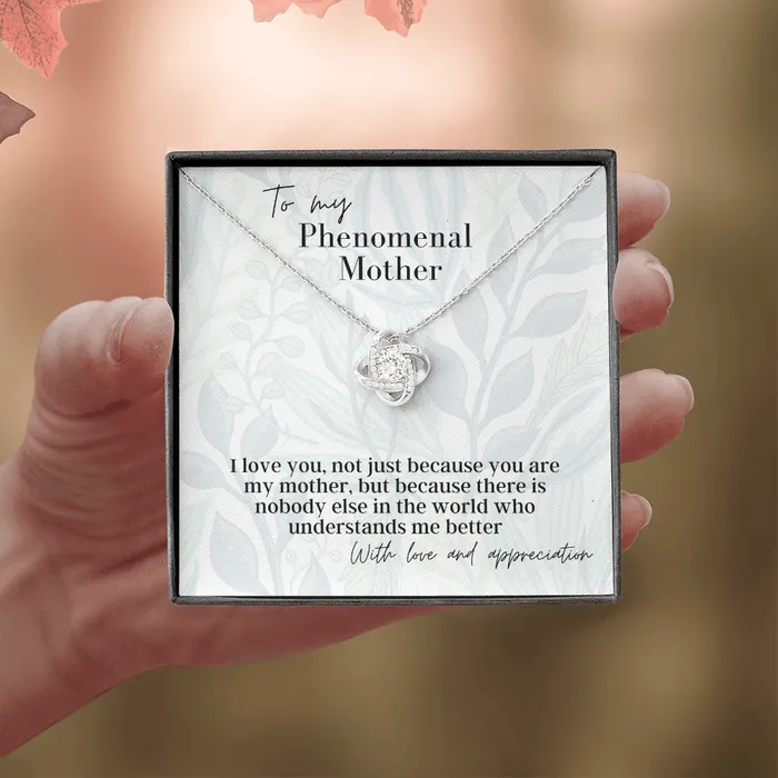 Necklaces ShineOn Fulfillment To My Phenomenal Mother Love Knot Pendant Necklace The Perfect Gift for Your Mother