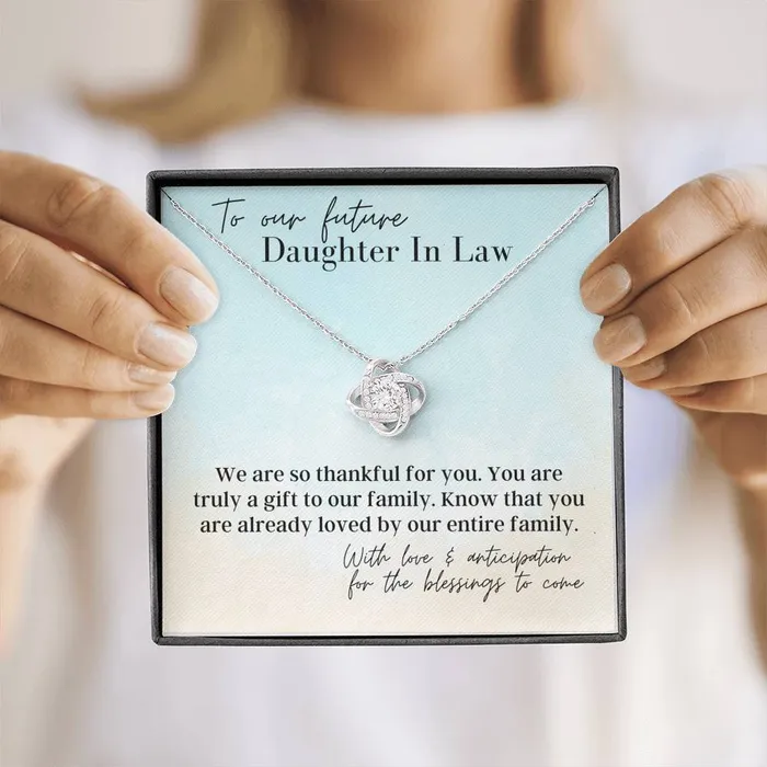 Necklaces ShineOn Fulfillment To Our Future Daughter In Law Love Knot Pendant Necklace