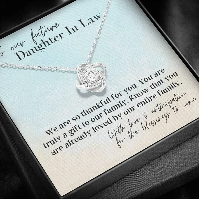 Necklaces ShineOn Fulfillment To Our Future Daughter In Law Love Knot Pendant Necklace