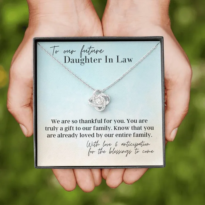 Necklaces ShineOn Fulfillment To Our Future Daughter In Law Love Knot Pendant Necklace