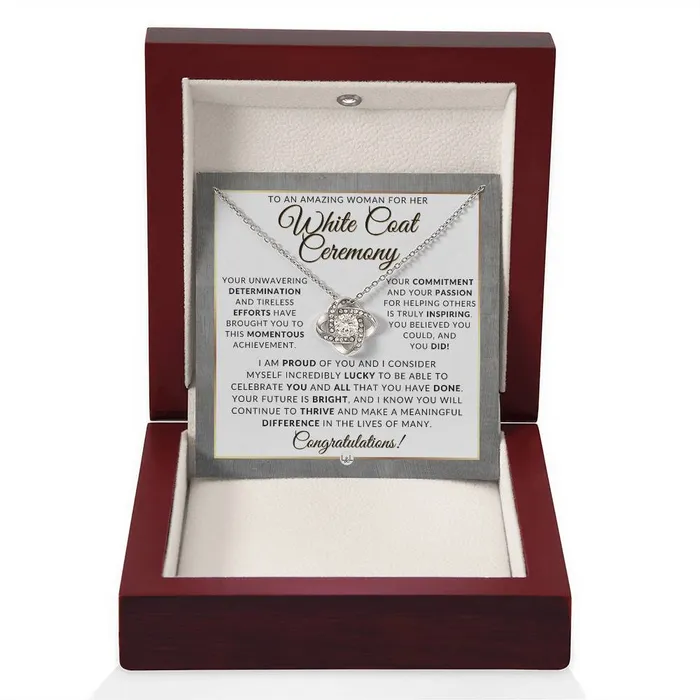 Necklaces ShineOn Fulfillment White Coat Ceremony Necklace for the Aspiring Medical Professional Graduation Gift Idea For Her Future Doctor