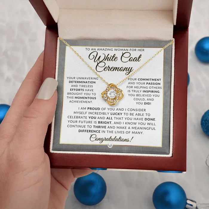 Necklaces ShineOn Fulfillment White Coat Ceremony Necklace for the Aspiring Medical Professional Graduation Gift Idea For Her Future Doctor
