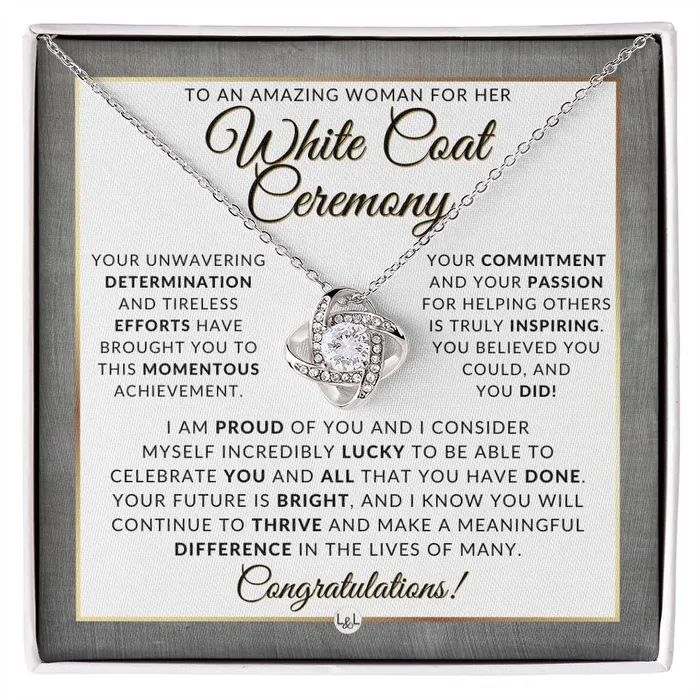 Necklaces ShineOn Fulfillment White Coat Ceremony Necklace for the Aspiring Medical Professional Graduation Gift Idea For Her Future Doctor