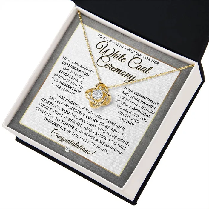 Necklaces ShineOn Fulfillment White Coat Ceremony Necklace for the Aspiring Medical Professional Graduation Gift Idea For Her Future Doctor