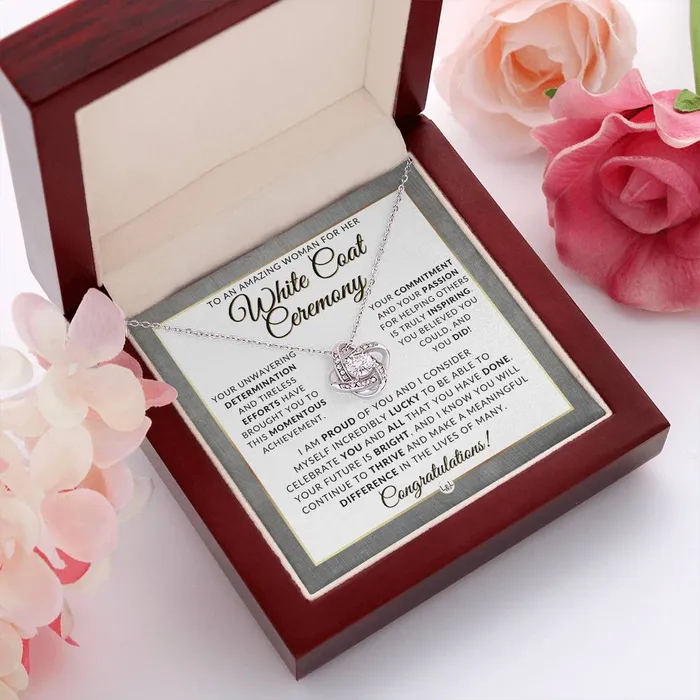 Necklaces ShineOn Fulfillment White Coat Ceremony Necklace for the Aspiring Medical Professional Graduation Gift Idea For Her Future Doctor