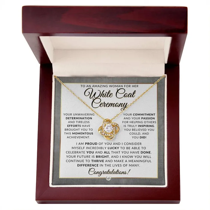 Necklaces ShineOn Fulfillment White Coat Ceremony Necklace for the Aspiring Medical Professional Graduation Gift Idea For Her Future Doctor