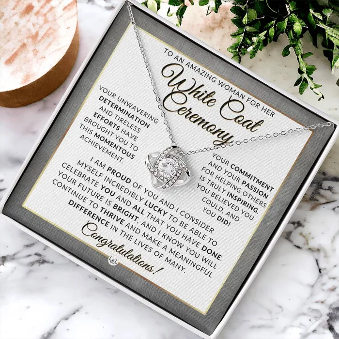 Necklaces ShineOn Fulfillment White Coat Ceremony Necklace for the Aspiring Medical Professional Graduation Gift Idea For Her Future Doctor