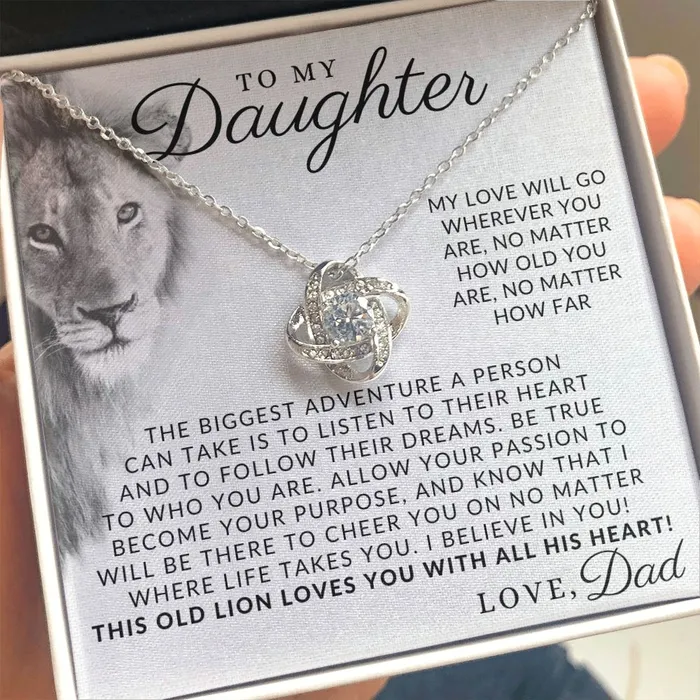 Necklaces ShineOn Fulfillment With All My Heart To My Daughter From Dad Father to Daughter Necklace Christmas Gifts Birthday Present Graduation Gift Valentines Day