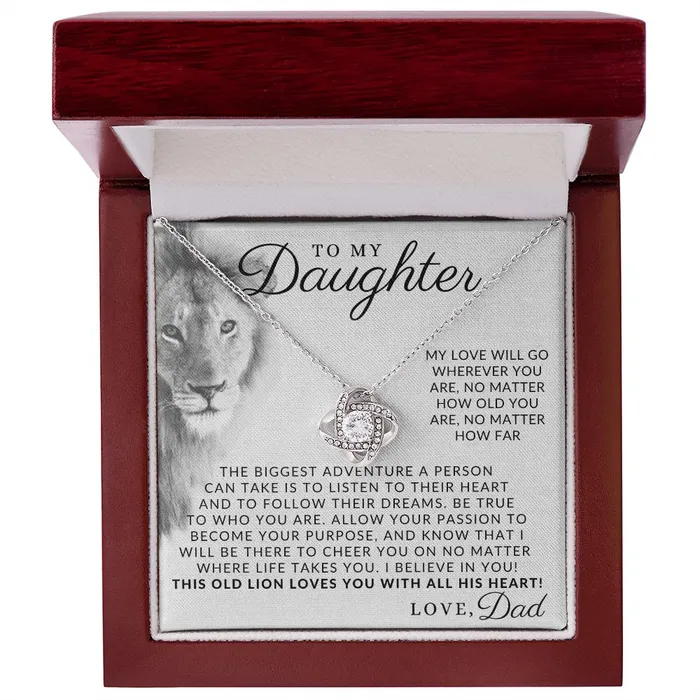 Necklaces ShineOn Fulfillment With All My Heart To My Daughter From Dad Father to Daughter Necklace Christmas Gifts Birthday Present Graduation Gift Valentines Day