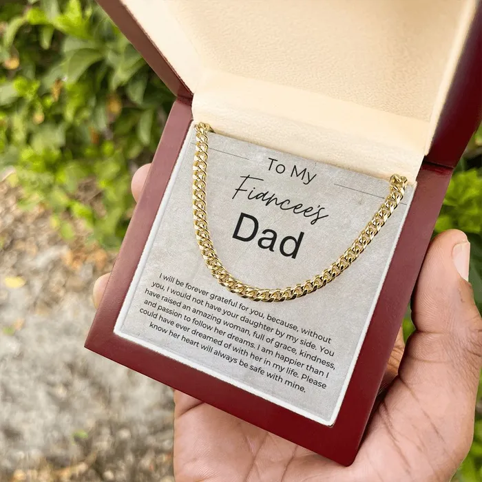 Necklaces ShineOn Fulfillment Without You I Would Not Have Your Daughter Gift for Fiances Dad Brides Dad From Future Son in Law Linked Chain Necklace
