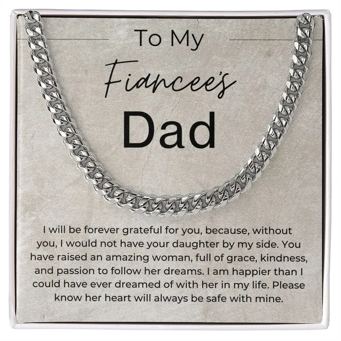 Necklaces ShineOn Fulfillment Without You I Would Not Have Your Daughter Gift for Fiances Dad Brides Dad From Future Son in Law Linked Chain Necklace