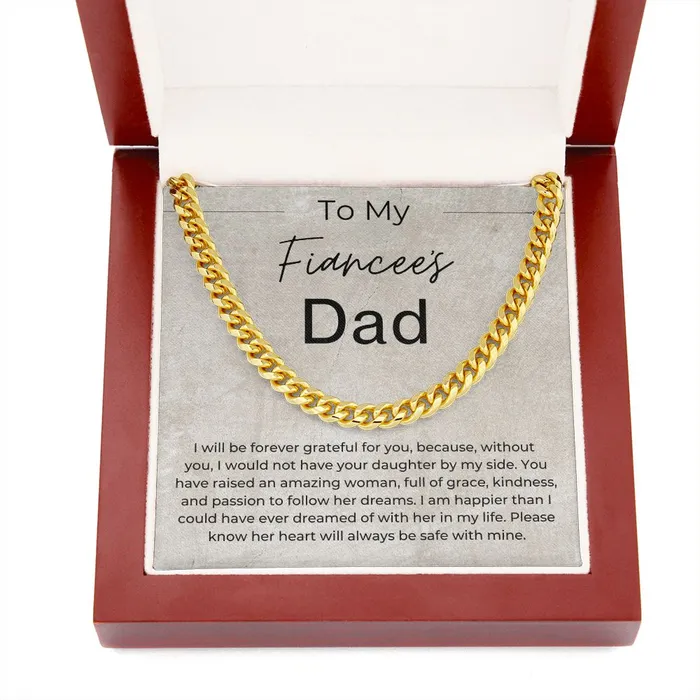 Necklaces ShineOn Fulfillment Without You I Would Not Have Your Daughter Gift for Fiances Dad Brides Dad From Future Son in Law Linked Chain Necklace