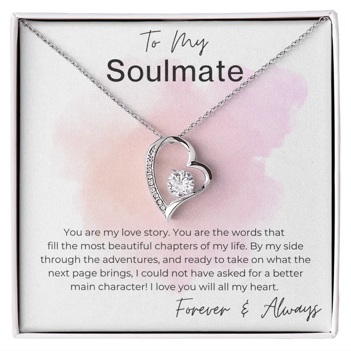 Necklaces ShineOn Fulfillment You are My Love Story Gift for Soulmate Heart Pendant Necklace Necklaces ShineOn Fulfillment You are My Love Story Gift for Soulmate Heart Pendant Necklace