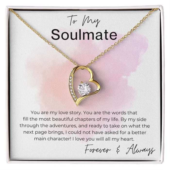 Necklaces ShineOn Fulfillment You are My Love Story Gift for Soulmate Heart Pendant Necklace