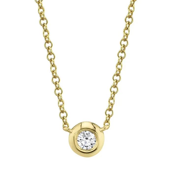 Necklaces Shy Creation 14K Yellow Gold 05ctw Solitaire Style Pendant SHY CREATION Necklaces Shy Creation 14K Yellow Gold 05ctw Solitaire Style Pendant SHY CREATION