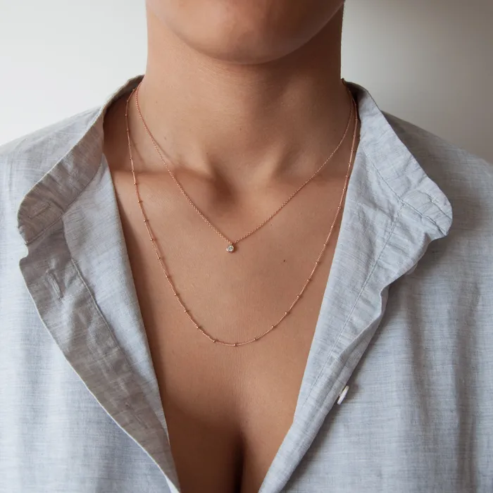 Necklaces Vivien Frank Designs Solitaire Diamond Necklace