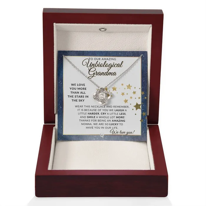 Our Unbiological Grandma Gift Meaningful Necklace Great For Mothers Day Christmas Her Birthday Or As An Encouragement Gift ShineOn Fulfillment Necklaces