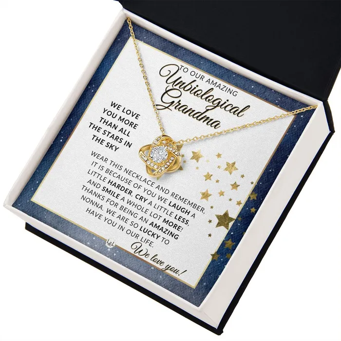 Our Unbiological Grandma Gift Meaningful Necklace Great For Mothers Day Christmas Her Birthday Or As An Encouragement Gift ShineOn Fulfillment Necklaces