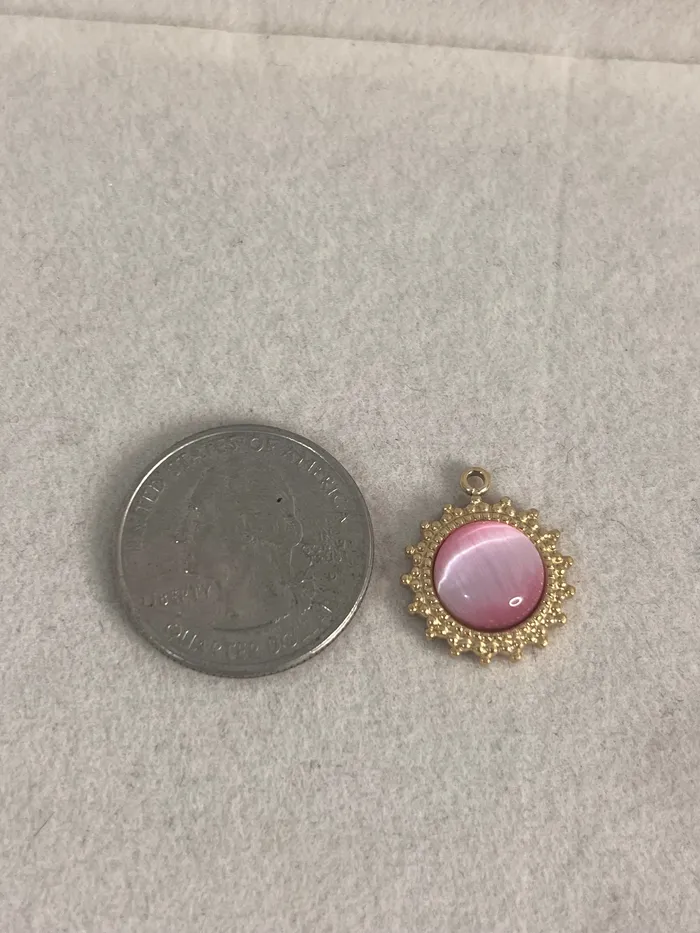 pau jewelry Charm Necklaces Pink boho charm pau jewelry Charm Necklaces Pink boho charm