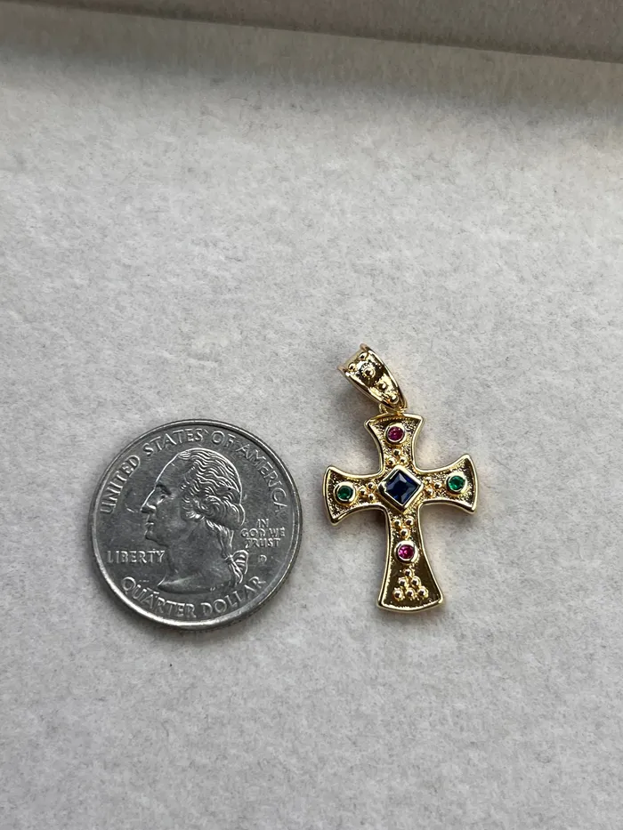 pau jewelry Charm Necklaces Vintage color cross charm pau jewelry Charm Necklaces Vintage color cross charm