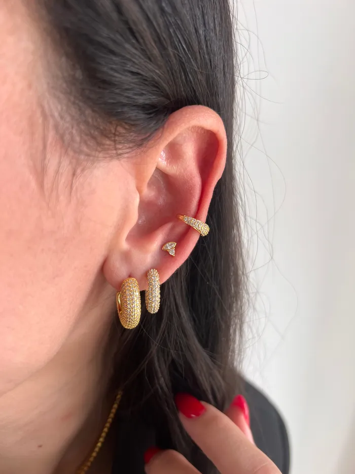 pau jewelry Earrings Diamond pave ear cuff