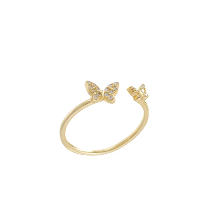 pau jewelry Rings Butterfly pave ring