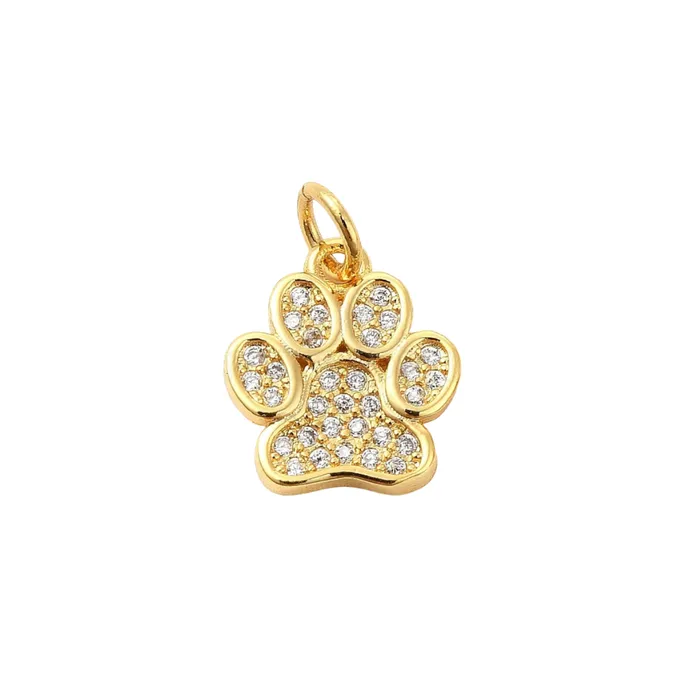 Paw pave charm pau jewelry Charm Necklaces