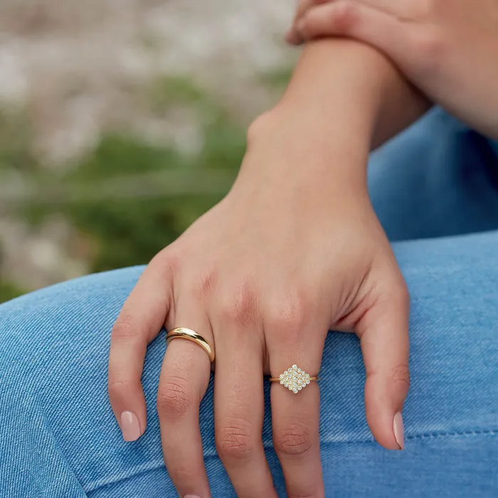 Petite Dome Wear Everyday Ring Solid 14K Yellow White Rose Gold or Silver 4 MM or 6 MM 302 Fine Jewelry Rings