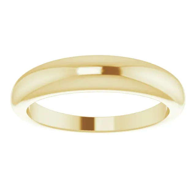 Petite Dome Wear Everyday Ring Solid 14K Yellow White Rose Gold or Silver 4 MM or 6 MM 302 Fine Jewelry Rings